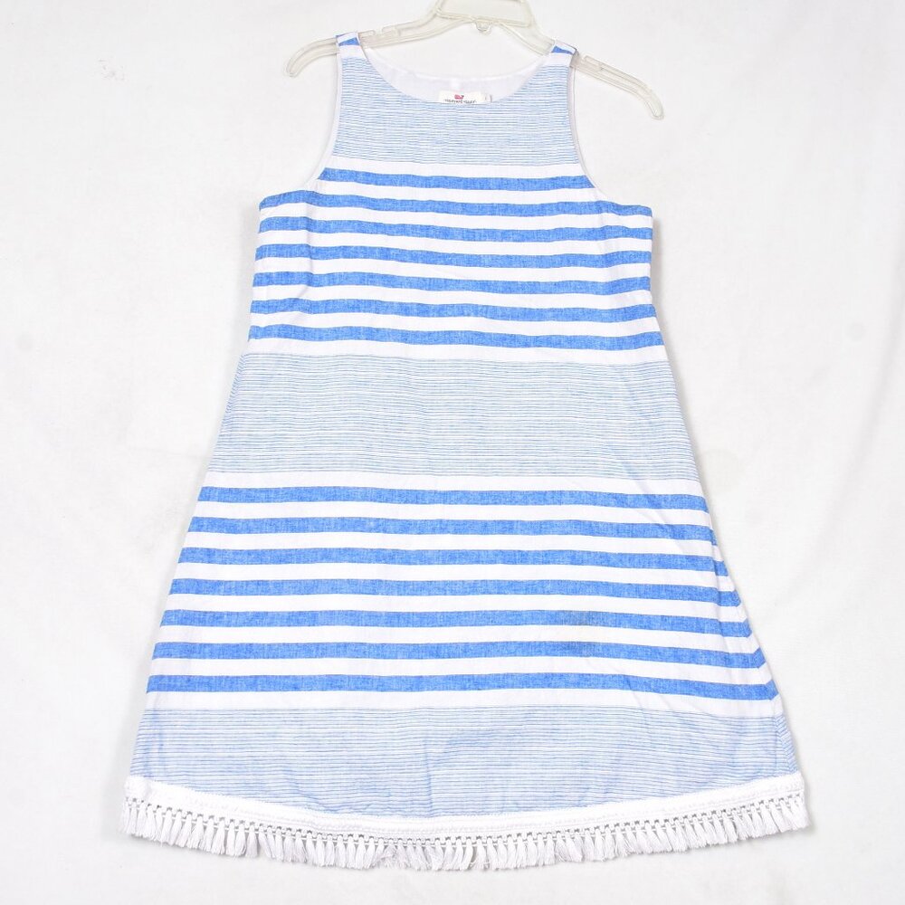Vineyard Vines Blue and White Striped Midi Dress
